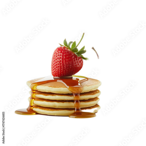 pancakes with strawberry and chocolate