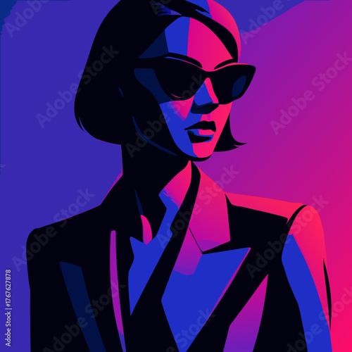 fashion model in sunglasses