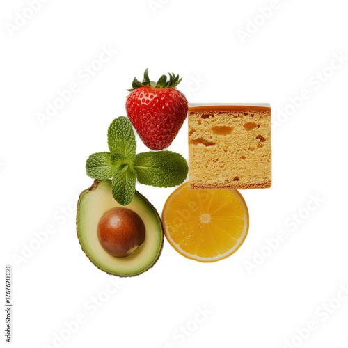 fruit cocktail with strawberry