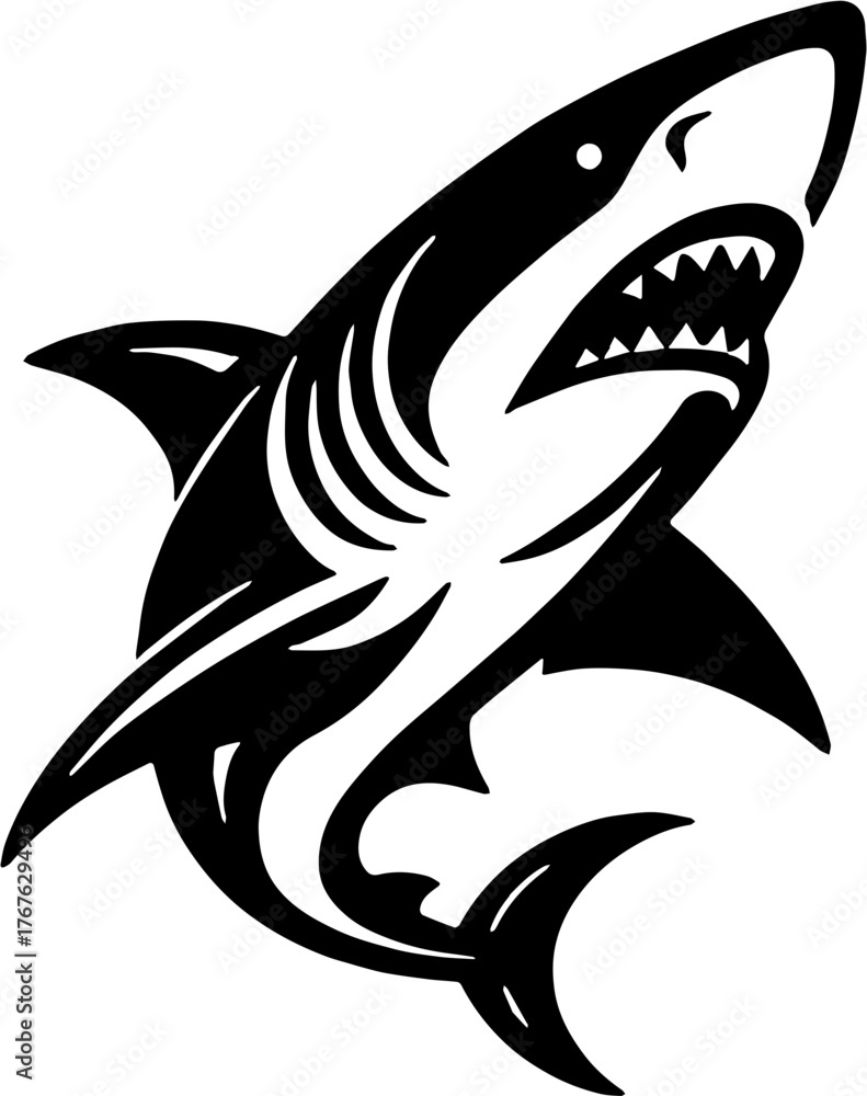 Fototapeta premium shark vector illustration