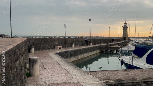 Desenzano,Italy, Italy,2025,october,1st, view of the dock