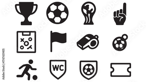 kitchen utensils vector icon set illustration