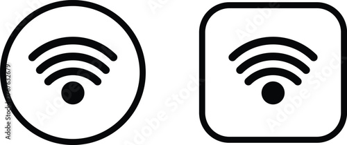wi fi signal symbol with radiating waves. network access symbol. representing wireless internet connectivity. 
