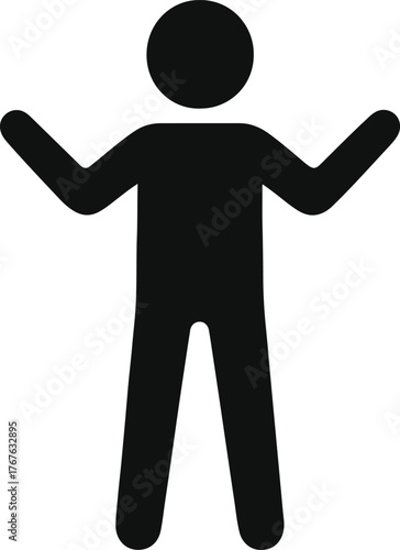 Standing Person Vector Icon — Confidence, Motivation, and Leadership Symbol