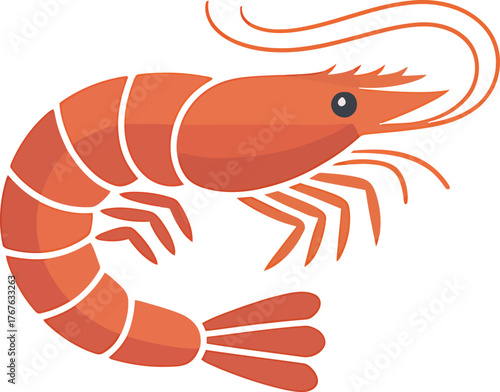 Delicious Orange Shrimp Vector Image Fresh Seafood Culinary Delight for Food Lovers