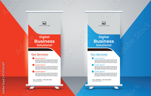 Modern Digital Business Solutions Roll Up Banner Design