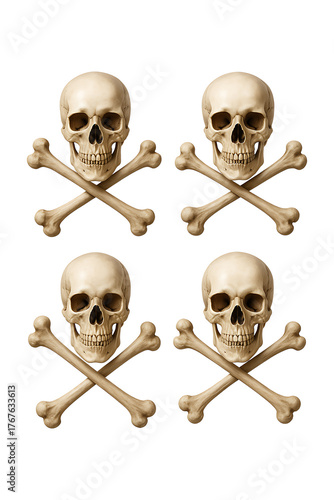 Skull and Crossbones Collection High quality Realistic image.