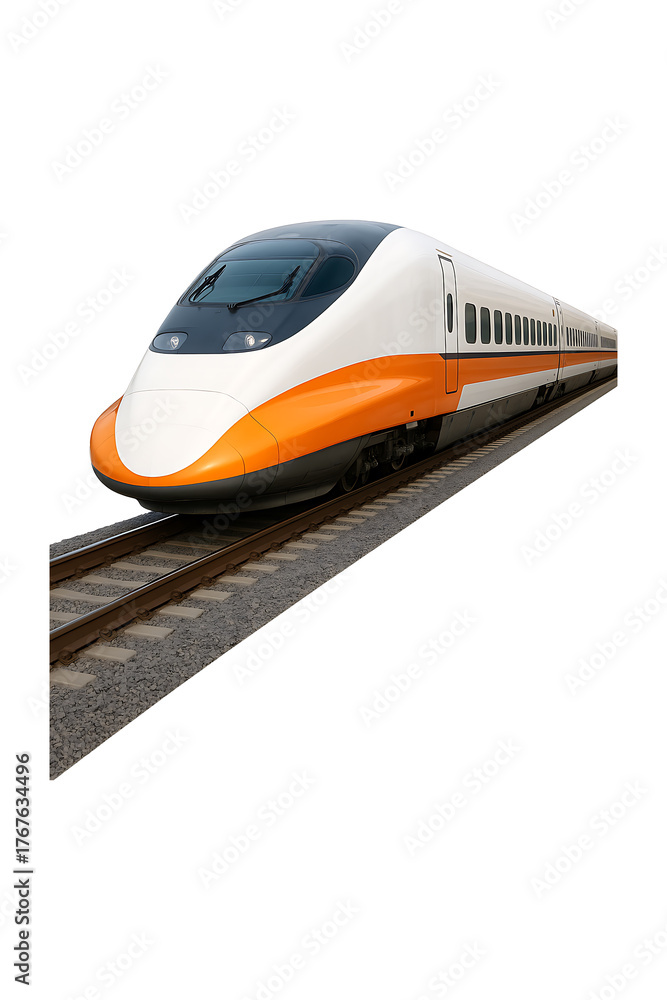Fototapeta premium Sleek High-Speed Train High quality Realistic image.