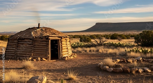 Explore historic hogan dwelling in arizona desert landscape travel photography