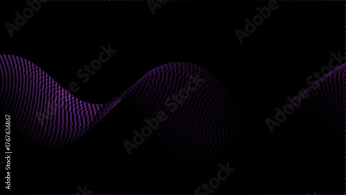 abstract technology or energy waveform design.
Vector illustration of a dark and vibrant line art flow.