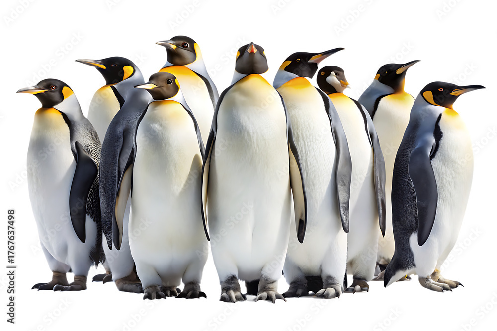 Fototapeta premium emperor penguins isolated on white background ,PNG. AI Generated 