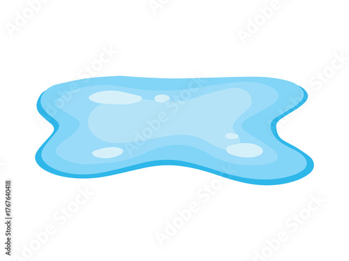 Water Puddle Blue Liquid Element
