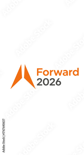 Forward 2026 Logo with Orange Arrow and Text.