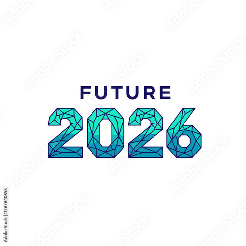 Future 2026 Logo with Geometric Design.