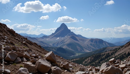 Abstract Geometric Design with Bold Shapes and Colors