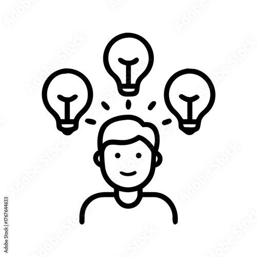 Young entrepreneur brainstorming with an innovative idea