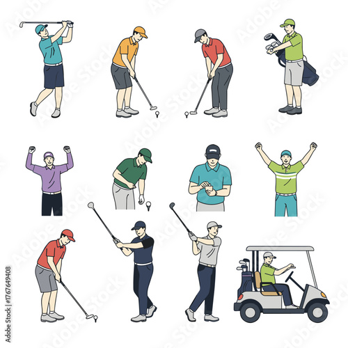 Pose of Golfer