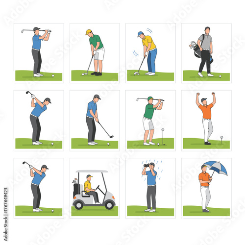 Pose of Golfer