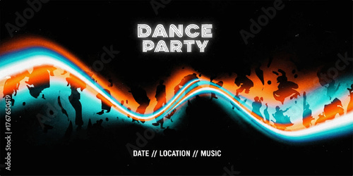 Abstract music wave illustration and colorful equalizer vector design pattern for a web banner template texture