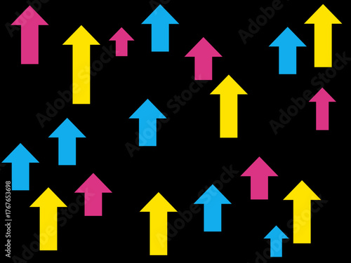 矢印グラフ背景