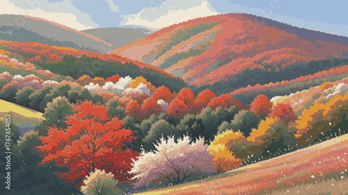 Season of Change Autumn's Embrace isolated watercolor vector illustration svg