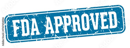 fda approved rectangular sign. fda approved stamp