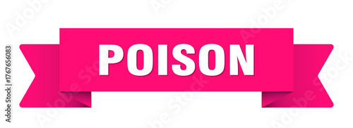 poison ribbon isolated on transparent background. poison ribbon