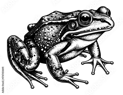 frog on white background