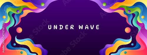 Vibrant Abstract Waves Illustration Colorful Fluid Shapes Design for Creative Projects