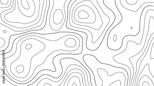 Abstract topographic lines. geographic grid map. topographic line contour map patterns background, Modern design with White background with topographic wavy pattern design. Vector illustration. 