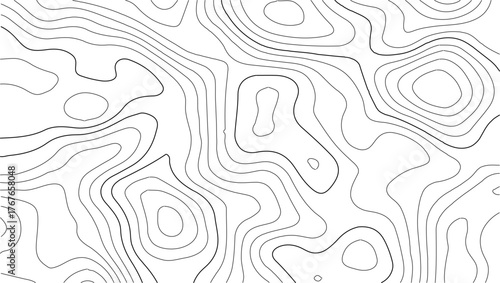 Abstract topographic lines. geographic grid map. topographic line contour map patterns background, Modern design with White background with topographic wavy pattern design. Vector illustration. 