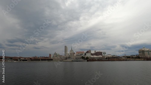 Wallpaper Mural Albany 0496 Waterfront New York Hudson River Clouds Sky Building City Scape Torontodigital.ca