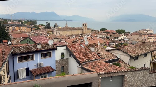 Desenzano,Italy, Italy,2025,october,1st, panoramic of the town from the castle