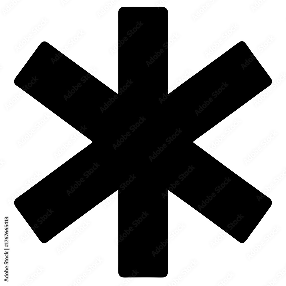 Fototapeta premium Cross mark vector clean black silhouette design white background