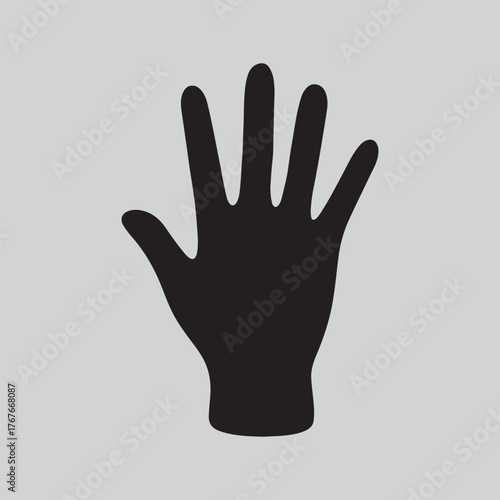 hand silhouette vector file isolated on white background