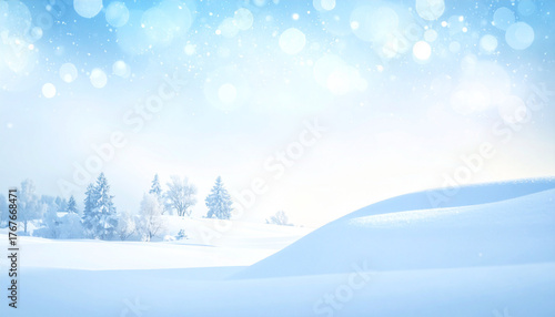 Wallpaper Mural 冷たい空気に舞う光の雪粒が美しい冬の幻想背景 – Glowing Snow Particles Floating in Cold Air on Pale Blue Gradient Torontodigital.ca