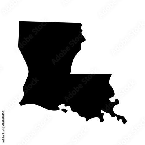 Louisiana state map silhouette