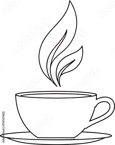 Coffee tea cup drink beverage hot steam caffeine morning relax aroma break