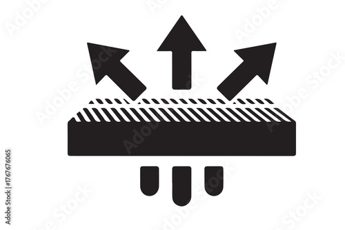 Breathable fabric icon