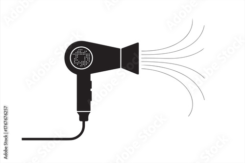 Hair dryer blowing air