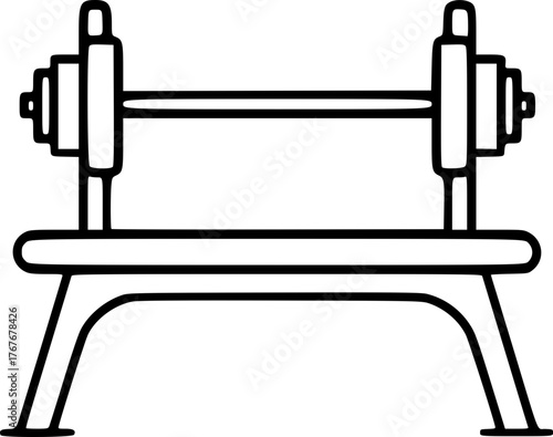 Bench Press Icon – Strength Training and Power Exercise