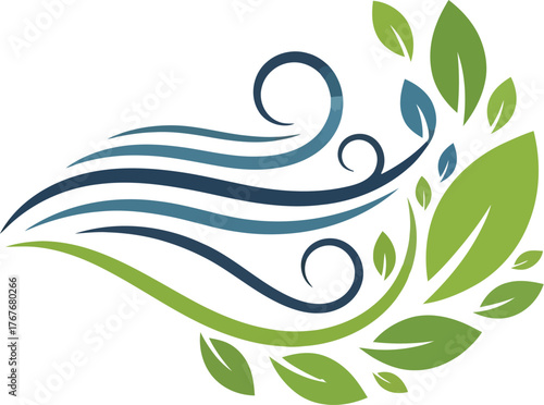 Nature logo design organic ecology environment sustainability growth green leaves