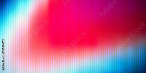 Futuristic neon gradient pattern with vertical glowing lines blending smooth and radiant colors. Minimalistic abstract dark background perfect for creative digital tech designs. Vector illustration