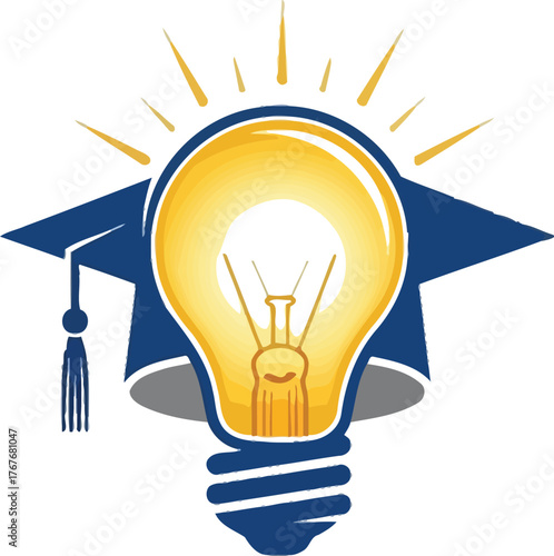 Education lightbulb graduation knowledge learning idea success innovation school