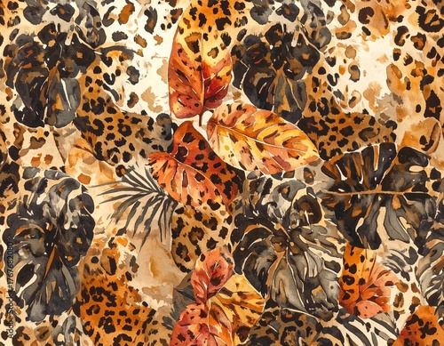 abstract leopard print texture design