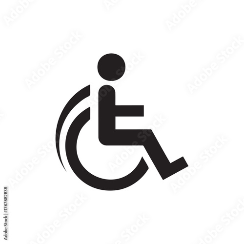 Black wheelchair accessibility symbol