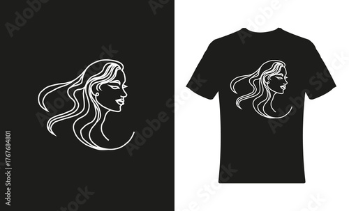 t-shirt with girls logo design