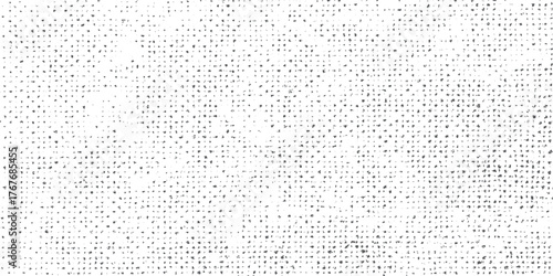 Distressed dotted grunge texture background with irregular worn pattern for vintage design. Abstract rough surface in black and white, minimal dotted grain effect vector backdrop for creative layout.