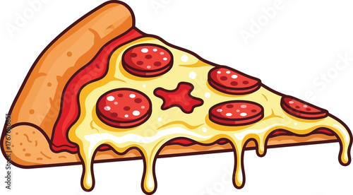 Pizza slice pepperoni cheese food italian delicious meal crust sauce bake eat