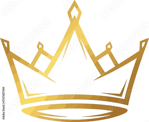 Golden crown royal king queen luxury wealth power authority success winner